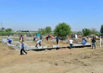 МАҚТААРАЛДАҒЫ ҚҰРЫЛЫС ЖҰМЫСТАРЫНА 800-ДЕН АСТАМ ЖЕРГІЛІКТІ ТҰРҒЫН  ТАРТЫЛҒАН