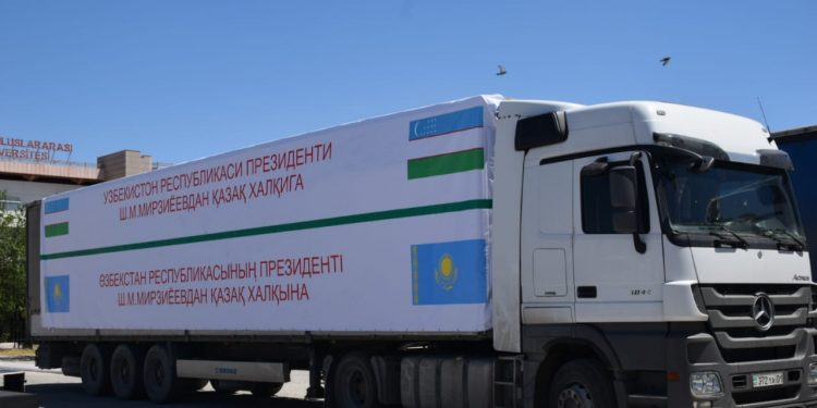 ТҮРКІСТАНҒА ӨЗБЕКСТАННАН ГУМАНИТАРЛЫҚ КӨМЕК КЕЛДІ