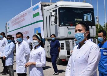 ТҮРКІСТАНҒА ӨЗБЕКСТАННАН ГУМАНИТАРЛЫҚ КӨМЕК БАРДЫ