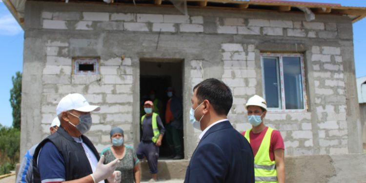 Төлеби ауданында селден зақым келген 42 үй жаңадан салынуда