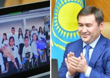 Шымкент әкімі оқушыларды онлайн режимде құттықтады