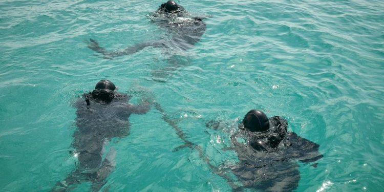 Әскери сүңгуірлер өз шеберліктерін шыңдауда