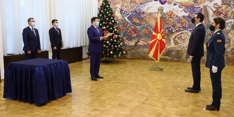 Қазақстан Елшісі Солтүстік Македония Президентіне сенім грамоталарын тапсырды
