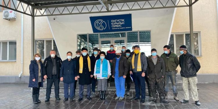 Шымкенттік құрылысшылар «Nur Otan» партиясын қолдайды