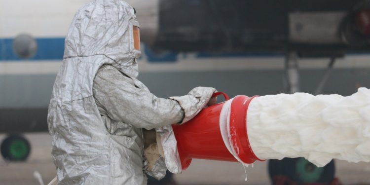 «Аэропорт Шымкент» АҚ нысанында өрт — тактикалық оқу-жаттығуы өткізілді