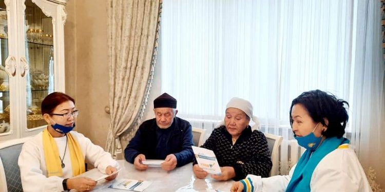 Созақтық ардагерлер «NurOtan» партиясына дауыс береді