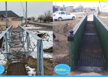 «Nur Otan»: Түркістандық депутаттардың ықпалымен автобустар мен шағын көпір жаңартылды