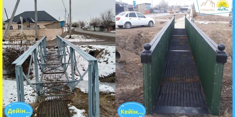 «Nur Otan»: Түркістандық депутаттардың ықпалымен автобустар мен шағын көпір жаңартылды