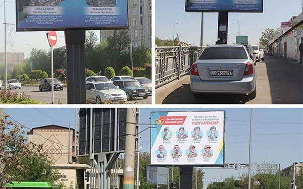 Шымкент көшелерінде үздік сарбаздар бейнеленген билбордтар ілінді