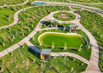 Түркістан қаласында қалалық саябақтың құрылыс жұмысы жүргізілуде