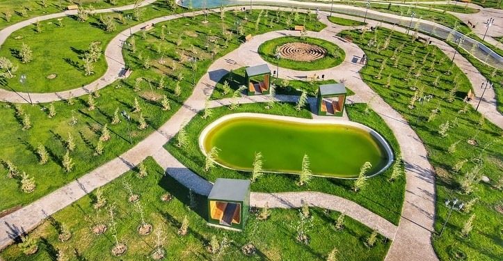 Түркістан қаласында қалалық саябақтың құрылыс жұмысы жүргізілуде