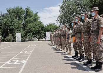Шымкентте курсанттар өздерін офицер ретінде сынап көрді