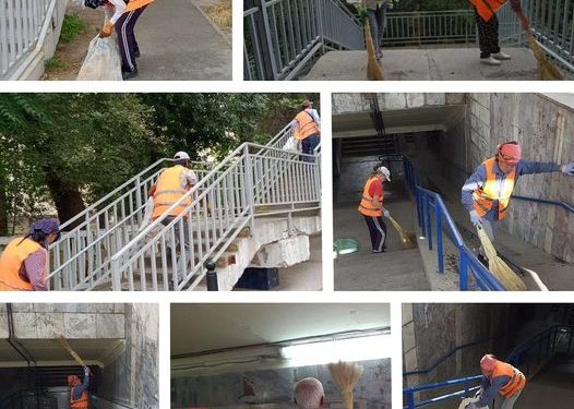 Жерасты және жерүсті өткелдеріне аптасына екі рет тазалық жұмыстары жүргізіледі