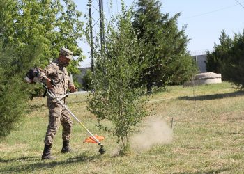 Шымкент : Әскерилер экологияны жақсартуға үлес қосты
