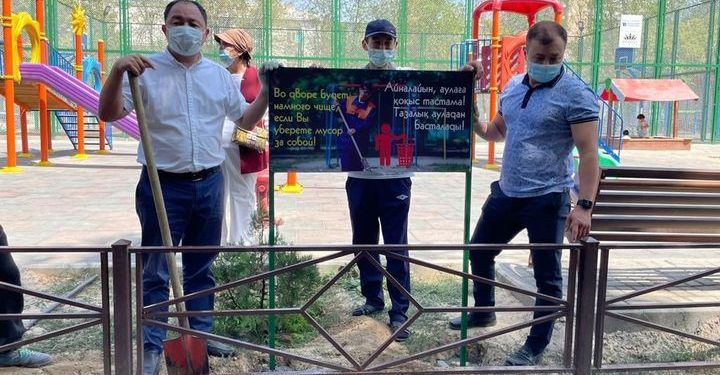 Әл-Фараби ауданында тазалыққа шақыратын тақтайшалар орнатылды