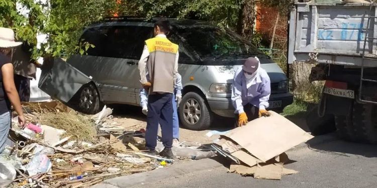 Шымкент: Санитарлық тазалық жұмыстары жүргізілуде