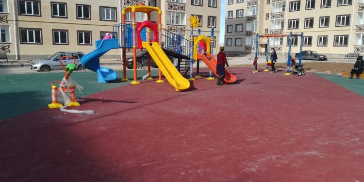 Тұран шағынауданында балалар ойын алаңшасының құрылысы басталады