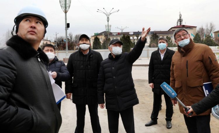 Таразда қалпына келтіру жұмыстары қарқынды жалғасуда