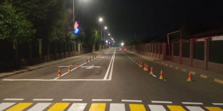 Шымкентте 50 шақырым көшенің жол сызықтары жаңартылды