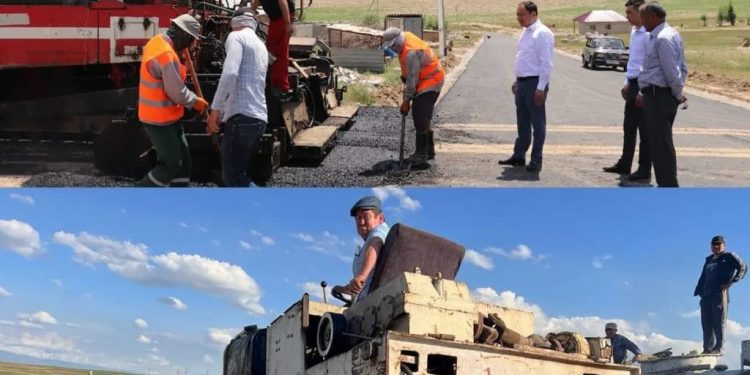 Шымкент: Әл-Фараби ауданында 30 көшеге асфальт төселеді