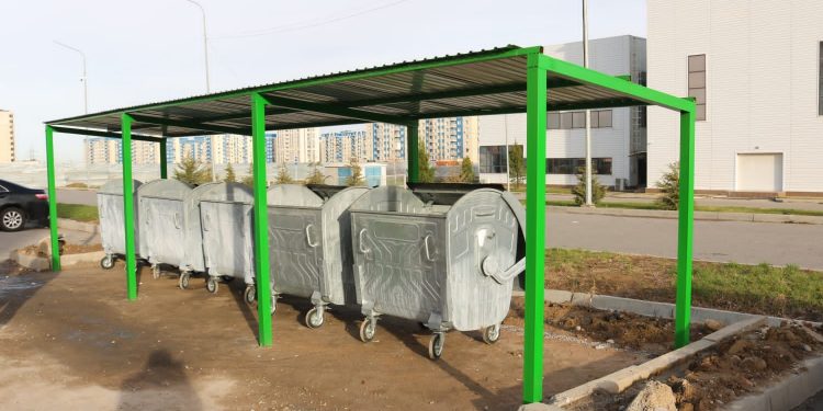 Шымкент : Қоқыс контейнерлері жаңасына ауысты