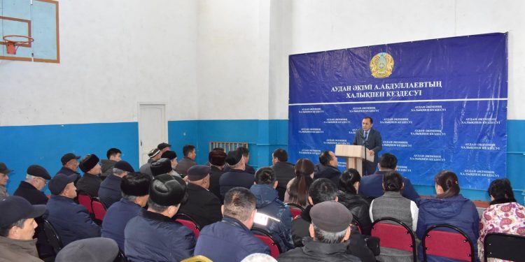 ҚАЗЫҒҰРТ: АУДАН ӘКІМІНІҢ ХАЛЫҚПЕН КЕЗДЕСУІ ӨТТІ