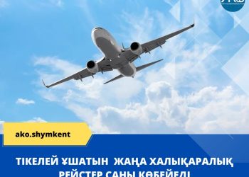 Тікелей ұшатын жаңа халықаралық рейстер саны көбейеді