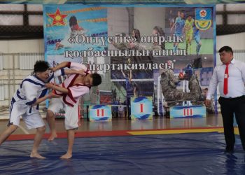 Әскери қызметшілер арасында қазақша күрестен турнир өтті