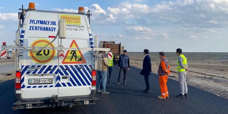 Түркістан-Шәуілдір бағытындағы жол қайта құрудан өткізіліп жатыр