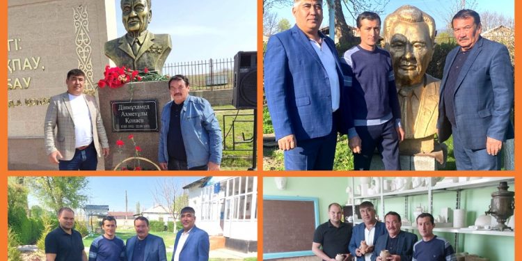 ТӨЛЕБИЛІК ПЕДАГОГТАР ДІНМҰХАММЕД ҚОНАЕВТЫҢ БЮСТІН ЖАСАҒАН