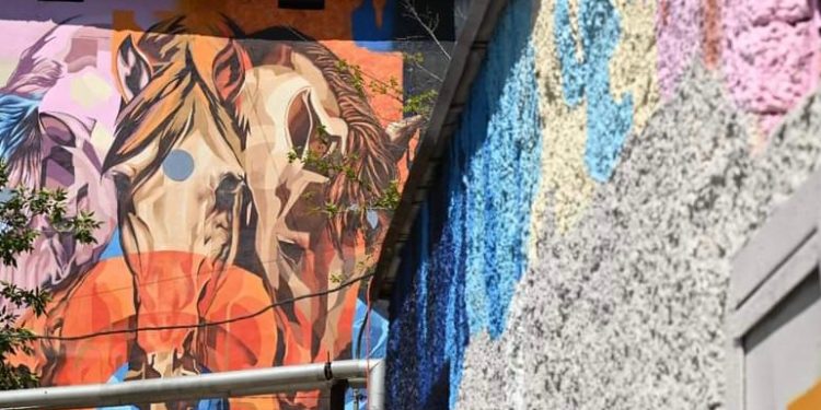 Шымкентте street art стилінде тағы бір жаңа мурал салынды