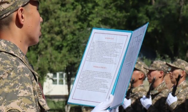 Шымкентте жас сарбаздар ант қабылдады