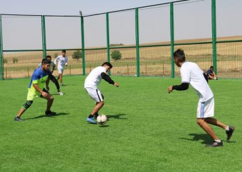 ҚАРАТАУ АУДАНЫНДА ЗАМАНАУИ СПОРТ АЛАҢШАСЫ ПАЙДАЛАНУҒА БЕРІЛДІ