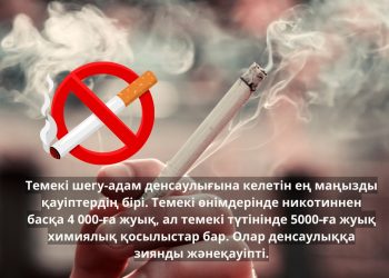 Темекі шегу адам денсаулығына қауіпті