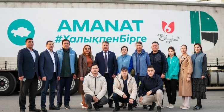 ШЫМКЕНТТЕН БАТЫС ҚАЗАҚСТАН ОБЛЫСЫНА ГУМАНИТАРЛЫҚ КӨМЕК ЖОЛДАНДЫ