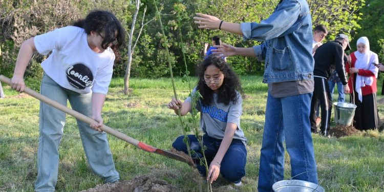 «ЖАСЫЛ АЙМАҚ» АПТАЛЫҒЫ: ДЕНДРОСАЯБАҚҚА 50 — ге ЖУЫҚ АҒАШ ЕГІЛДІ