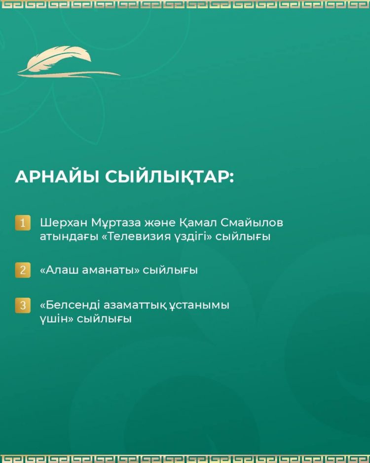 🎙«AMANAT медиа сыйлығы – 2025» журналистер арасындағы республикалық байқауға өтінімдерді қабылдау жалғасуда
