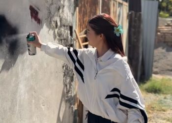 ШЫМКЕНТ: ЕҢБЕКШІ АУДАНЫНДА ЕСІРТКІНІ НАСИХАТТАЙТЫН ГРАФФИТИЛЕР ЖОЙЫЛДЫ