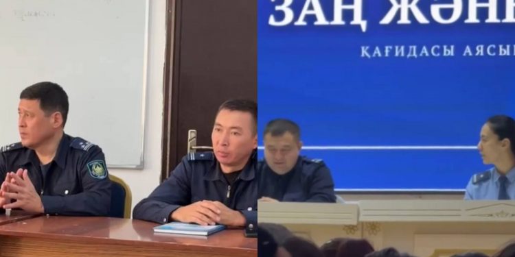 ШЫМКЕНТТЕ ПОЛИЦЕЙЛЕР МЕКТЕП ОҚУШЫЛАРЫНА ҚАУІПСІЗДІК САБАҒЫН ӨТКІЗДІ