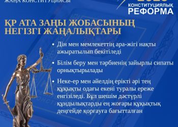 2026 ЖЫЛҒЫ КОНСТИТУЦИЯЛЫҚ РЕФОРМА: ҚР АТА ЗАҢЫ ЖОБАСЫНЫҢ НЕГІЗГІ ЖАҢАЛЫҚТАРЫ