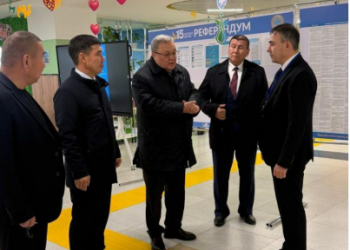 ҚР ОРТАЛЫҚ РЕФЕРЕНДУМ КОМИССИЯСЫ ТӨРАҒАСЫНЫҢ ОРЫНБАСАРЫ ТҮРКІСТАНДАҒЫ РЕФЕРЕНДУМ УЧАСКЕЛЕРІНІҢ ДАЙЫНДЫҒЫМЕН ТАНЫСТЫ