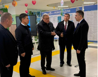 ҚР ОРТАЛЫҚ РЕФЕРЕНДУМ КОМИССИЯСЫ ТӨРАҒАСЫНЫҢ ОРЫНБАСАРЫ ТҮРКІСТАНДАҒЫ РЕФЕРЕНДУМ УЧАСКЕЛЕРІНІҢ ДАЙЫНДЫҒЫМЕН ТАНЫСТЫ
