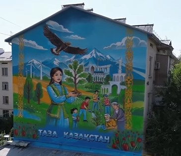 Қала келбетін жаңғырту: Шымкентте мурал салу жұмыстары жалғасуда