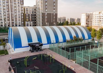 ЕКІ ЖАҢА МОДУЛЬДІ СПОРТ ЗАЛЫ АШЫЛДЫ