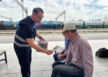 Шымкент теміржол вокзалында «Қауіпсіз жол» іс-шарасы өтті